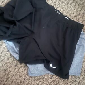 Nike Black and Gray Sports Shorts